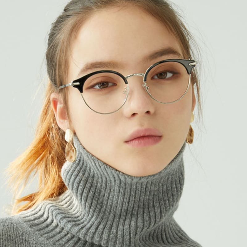 

oart Proust BLACK gold-rimmed glasses black