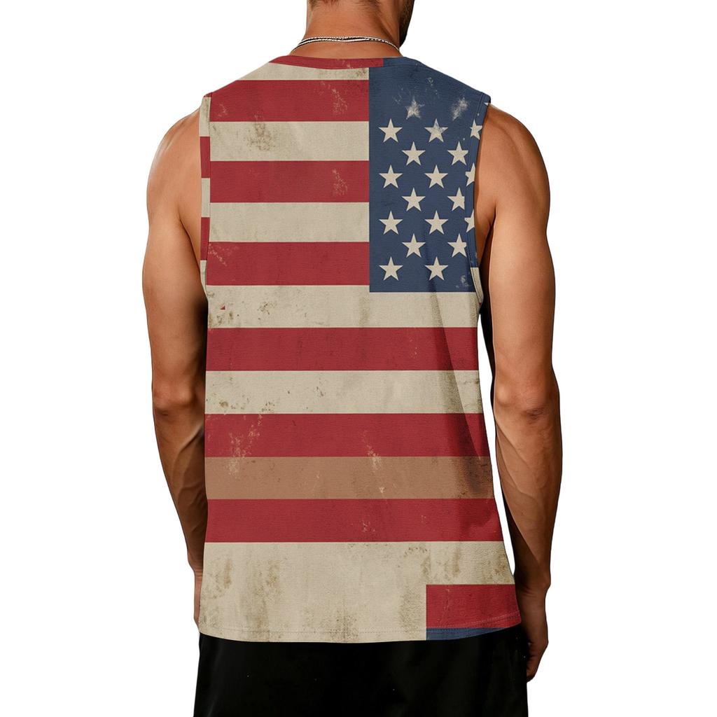 Men 4th Of Shirts USA Muscle Sleeveless Shirt Patriotic Tank Tops