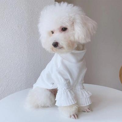 Yousheng Pet Clothes Exquisite Lace Long Sleeve Dog Shirt Two-foot Design Comfortable Pet Pullover Pet Supplies