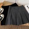 Spring Schoolgirl Style High-Waisted Slimming Skirt Pleated Skirt Anti-Exposure Short Skirt A-Line Casual All-match Versatile Skirt for Women