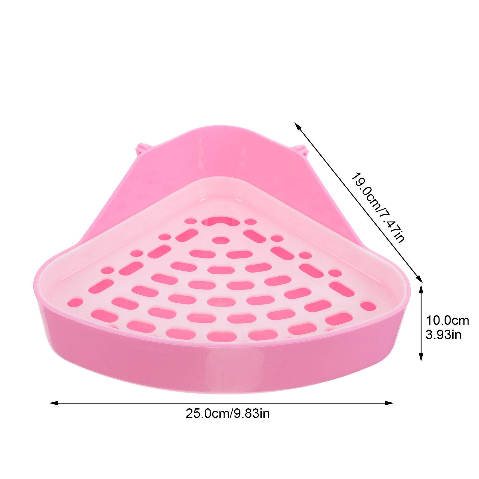 Pet Toilet Bunny Litter Box Triangle Rabbit Potty Training Tray Indoor Outdoor Pet Litter Rabbit Potty Bunny Toilet Box розовый