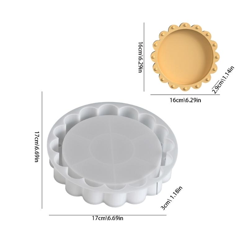 Lace Trimmed Beaded Tray Silicone Mold For DIY Jewelry Making And Home Creative Decoration Accessories