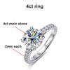 KNOBSPIN D VVS1 Moissanite Rings for Women Sparkling Diamond Bridal Sets with GRA   Sliver Plated 18k Eternity Band