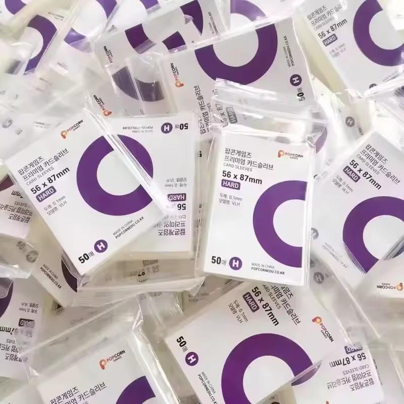 Ultra Thin Transparent Card Sleeves For Credit Cards Korean Kpop idol Photocard Popcorn DIY Clear Film Card Holder Protectors