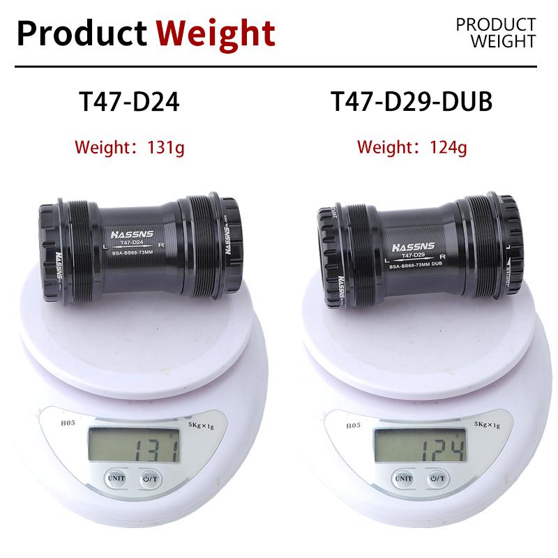 HASSNS T47 Bottom Bracket BSA Mtb Central Movement DUB Bicycle Hollowtech Central Movement Mountain Bike Ceramics BB 68-73MM