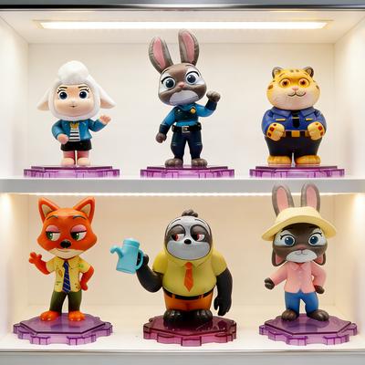 Zootopia 6-Piece Anime Figure Set Judy Nick Chief Bogo Action Figures Kids Toy Models Perfect Birthday Gift