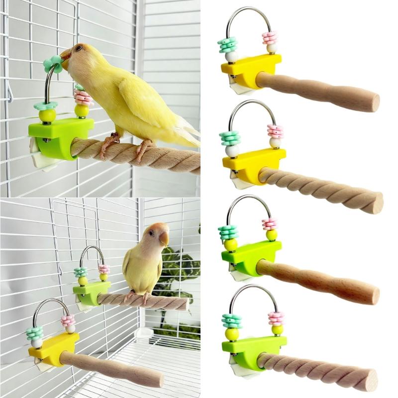 Durability Wooden Parrots Gym Interactively For Climbing Jumping And Playing Helps Prevent Boredom In Pet Birds