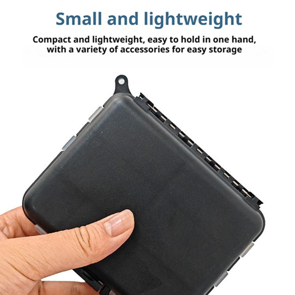 Small Fishing Tackle Box Portable Case Hooks Lure Baits Storage Box Containers Storing Swivels Jigs Hooks Sinker,10 Compartments