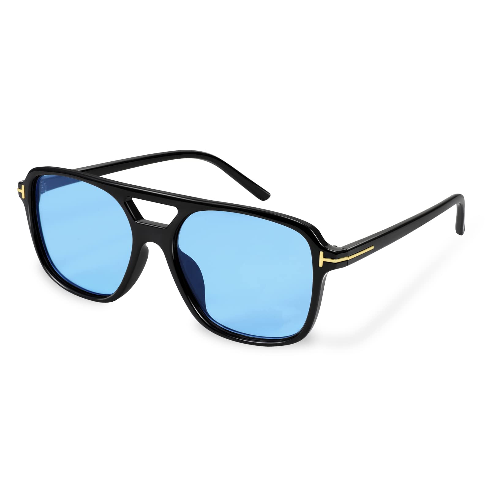 

Classic Flight Sunglasses Thick Rim Classic Glasses UV Protection B1048 [FEISEDY] Women s Men s 70 s