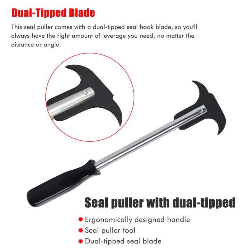 Grease Seal Removal Tool Steel Oil Seal Installation And Pick Tool Dual Hook Tips Long Handle Design Grease Seal Picking For SUV