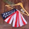 Lenço Quadrado Bandana Bandeira Americana Listrada Faixa para Cabeça Envoltório Lenço para Unissex