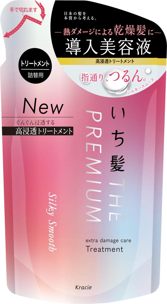 ICHIKAMI THE PREMIUM Extra Damage Care Introductory Serum in Treatment Refill 340g Conditioner Hair Care for Men and Women [Silky Smooth]