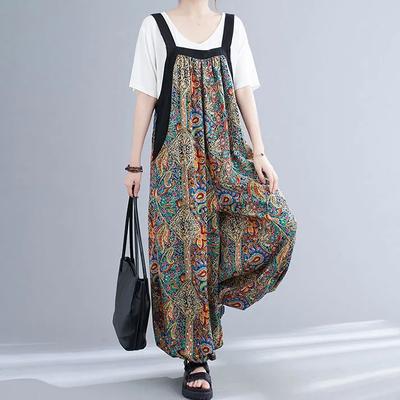 Große Größe Lose Overalls Freizeithosen Haremshosen Sommer Fat Sister Damen Weite Hosen Temperament Gerade Hosen