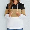 Women's Autumn and Winter Drawstring Colorblock Hoodie