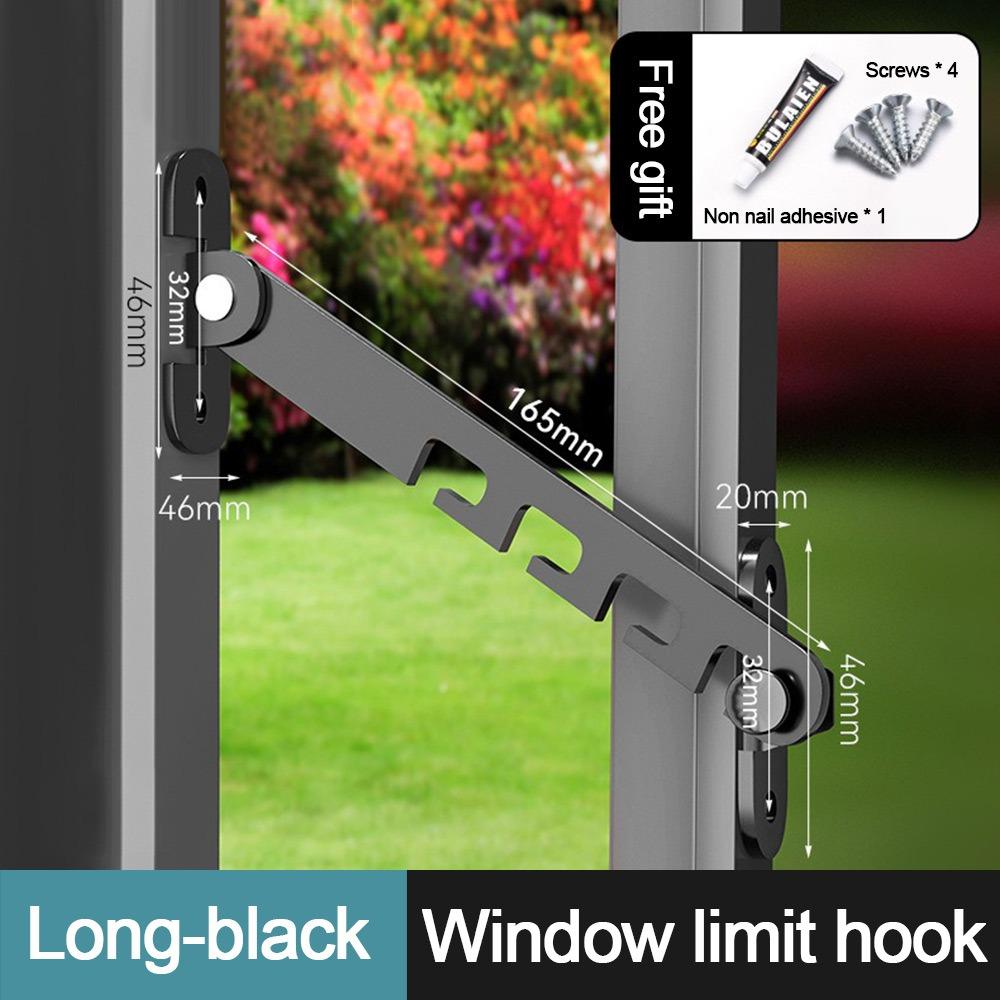 Adjustable Window Blocking Lock Windproof Window Position Stopper Durable Window Limiter Blocker