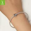 S925 Sterling Silver Coiled Snake Beads: Retro Dark Style DIY European & American Scattered Beads