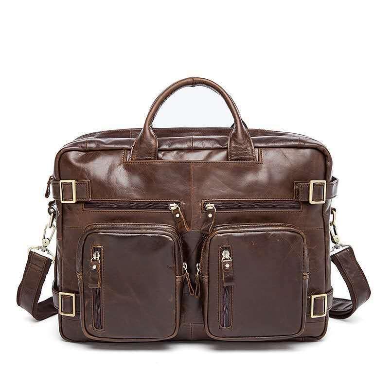 

New Design Mulifunction Laptop Backpack Men Genuine Leather School Bag for Teenager Travel Backpack Man Backbag Male кавовий