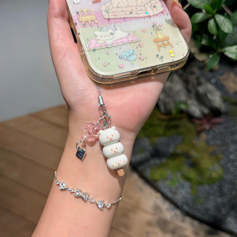 Jellyfish Star Lucky Leaf Wind Chime Keychain & Phone Lanyard Pendant