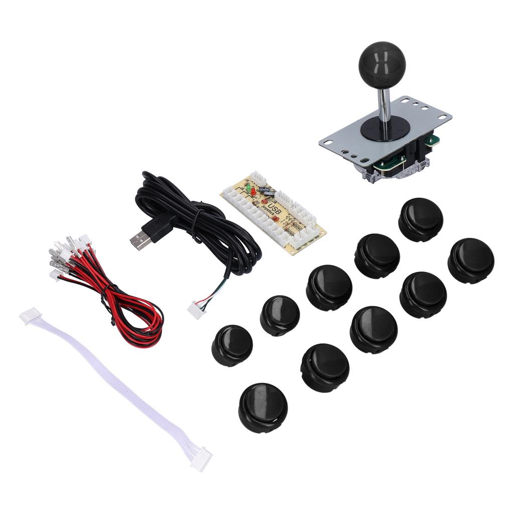 QM070901 Sady joysticků pro arkádové hry, nulové zpoždění, díly pro kutily s deskou kodéru, 10 kusů