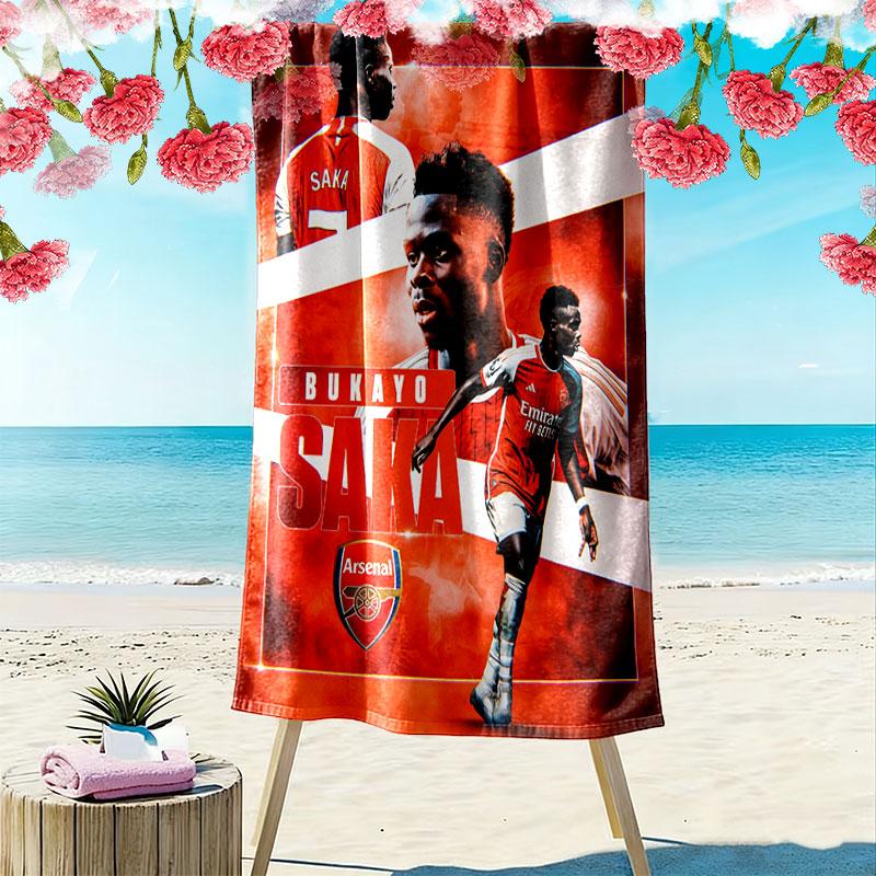 Bukayo Saka Force Beach Towel, Large Soft Quick Dry Towel for Beach Camping Swimming