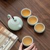 Ding Kiln Travel Tea Set: Ceramic Xi Shi Pot with Two Cups and Four Cups - Creative Gift
