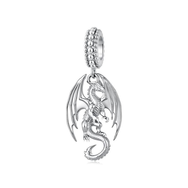 WOSTU 925 Sterling Silver Animal Cat Charm Pendant Heart Family Ladybug Bee Beads Fit Original Bracelet DIY Jewelry For Women