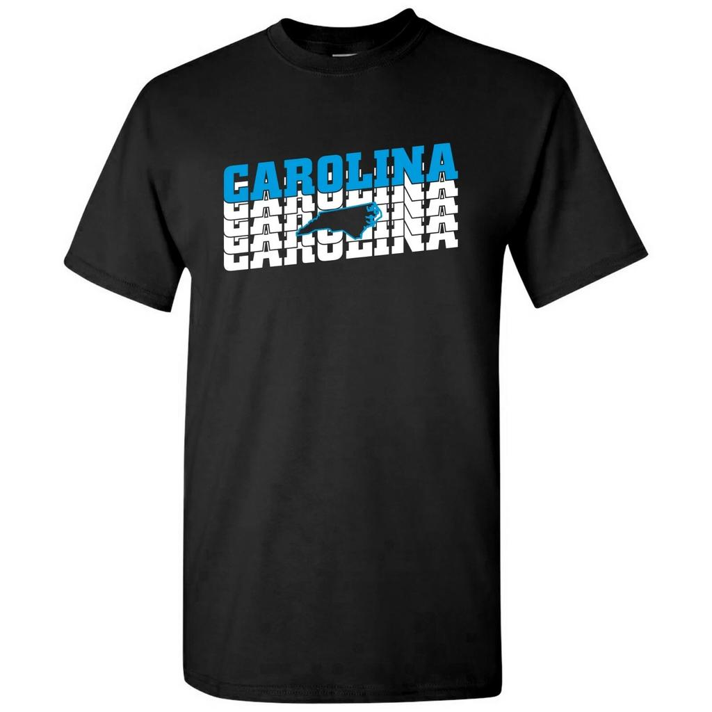 Carolina Retro Repeat - Sports Team City Pride Tailgating T Shirt - Black