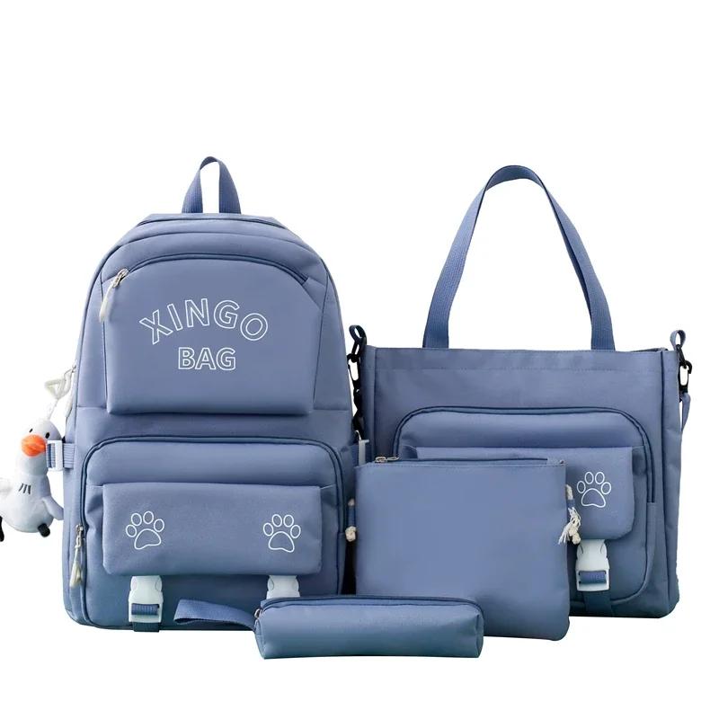 New Schoolbag Set for Boys and Girls Students with Large Capacity and Multi function