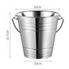 Stainless Steel Ice Bucket Portable Ice Chiller Cooler With Comfortable Handle For Champagne Beer Party Barware 1/1.5/2/2.5L