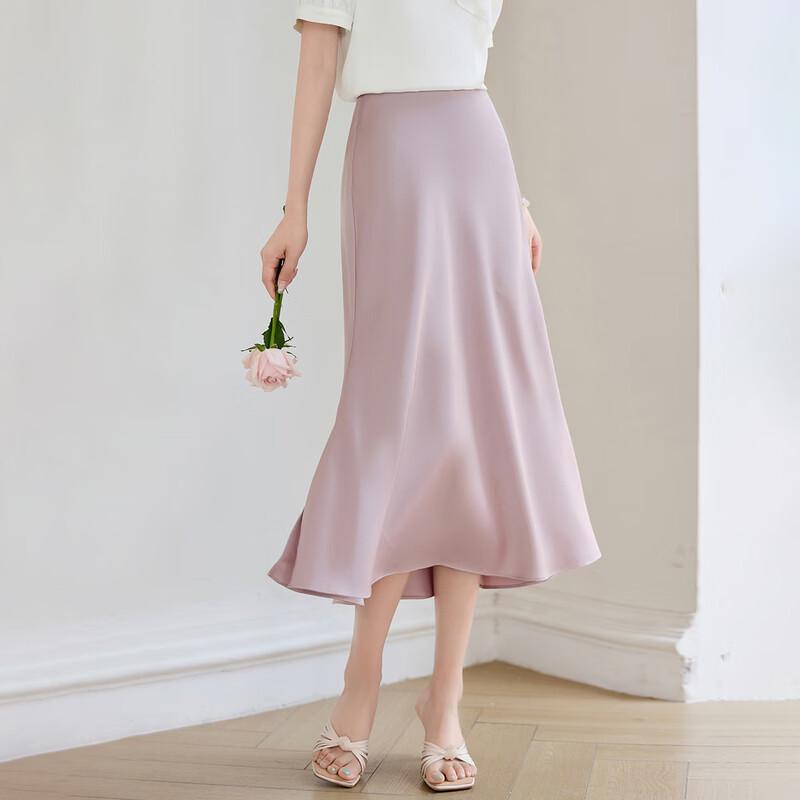 Women's High-Waist Slit A-Line Midi Skirt