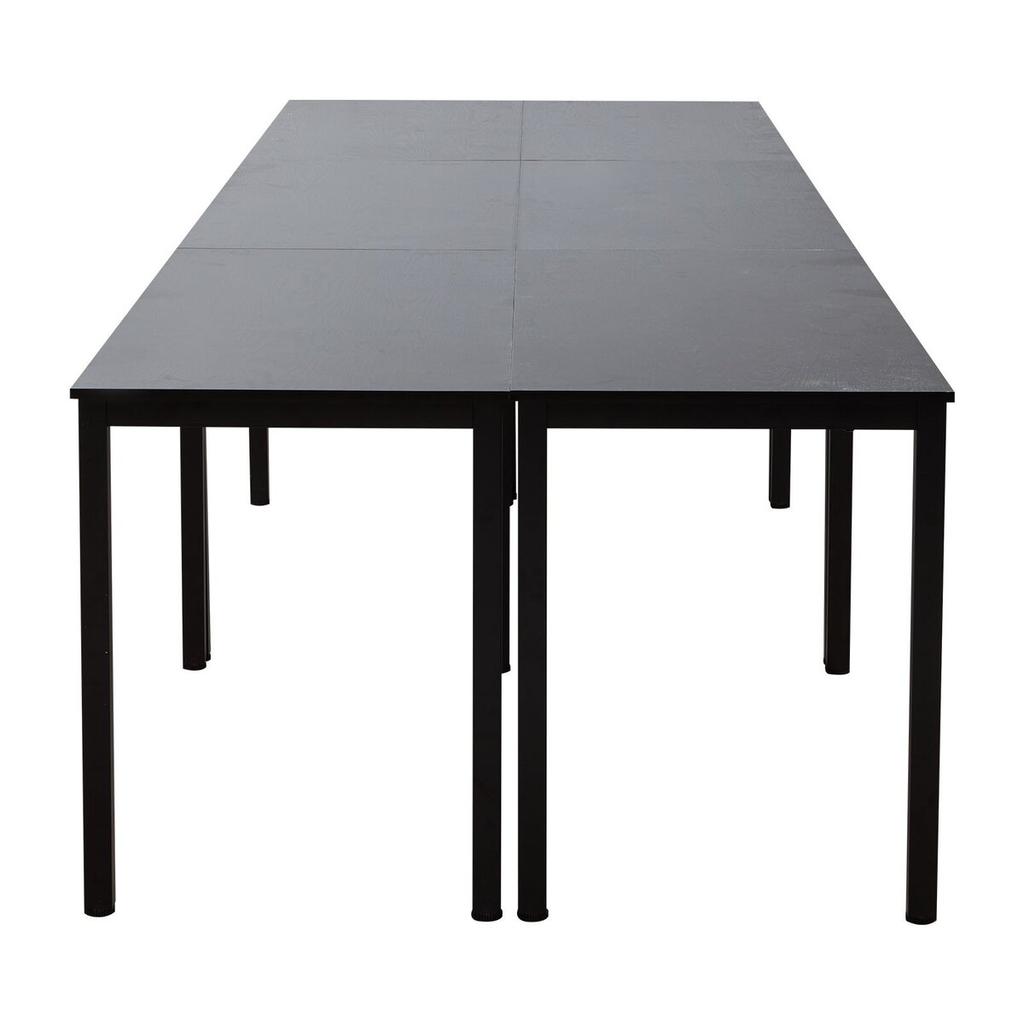 Conference Table, Set of 6, 1400 Mm Office Meeting Table for 16 Person, Flexible Combination Desk Set, Modern Rectangle Meeting Desk with Metal Legs
