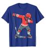 Fun Hockey T-shirt Dab Player Short Sleeve 3D Printed Shirt Suitable for Children, Adults, and Men and Women