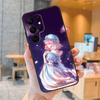 Touhou Project Yuyuko Phone Case For SamsungS24,S23,S22,S21,Ultra Pro S10,S30Plus,S9,20lite Black Cover