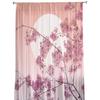 Japanese Sakura Cherry Blossoms Tulle Window Curtain Modern Sheer Drapes For Living Room Bedroom Kitchen Custom Size