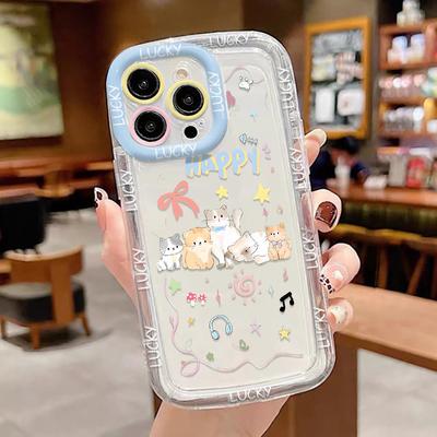 Mobile Phone Cases for iPhone 11 13 XR 15 Pro Max 12 14 Pro Max Case iPhone 16 7 Plus 8 Plus XS Max Cartoon Pattern Anti-drop Protection Shockproof