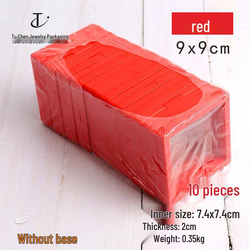 Red Jewelry Display and Storage Box for Earrings and Pendants