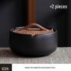 Chinese Style Ceramic Ashtray with Lid for Home and Office