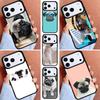 Animal Butterfly Dog Pug Phone Case for iPhone 16e 15 14 13 12 17 Pro Max Plus Air 17pro Cover Coque