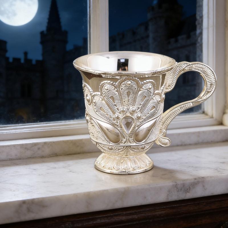 2Pieces Retro Goblets Metal Wine Cups Royal Chalices Wine Glass Medieval European Style Embossed Drinking Cups Gift