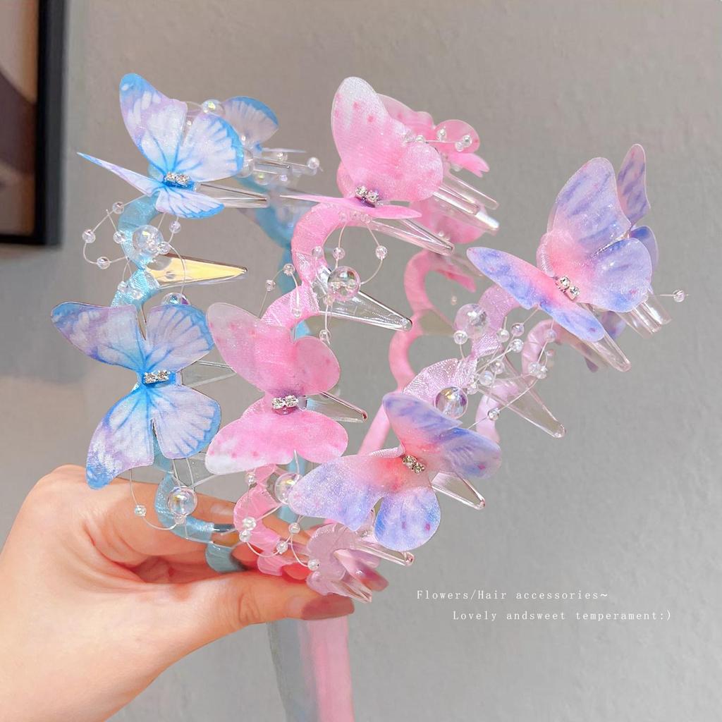 3D Butterfly Girl Headband 2026: Anti-Slip Fairy Hair Clip Tool for Toddlers