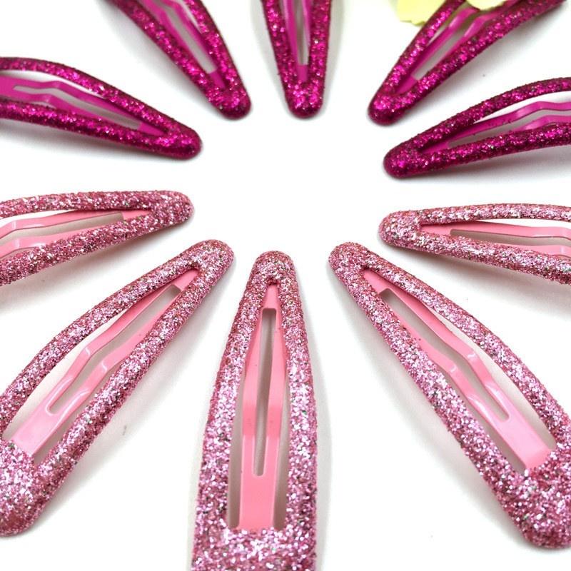 4Pcs/Set Korean Fashion Kids Accessories Glittering Solid Hairpins Girls Birthday Gift Princess Style Lovely Headwear Hair Clips