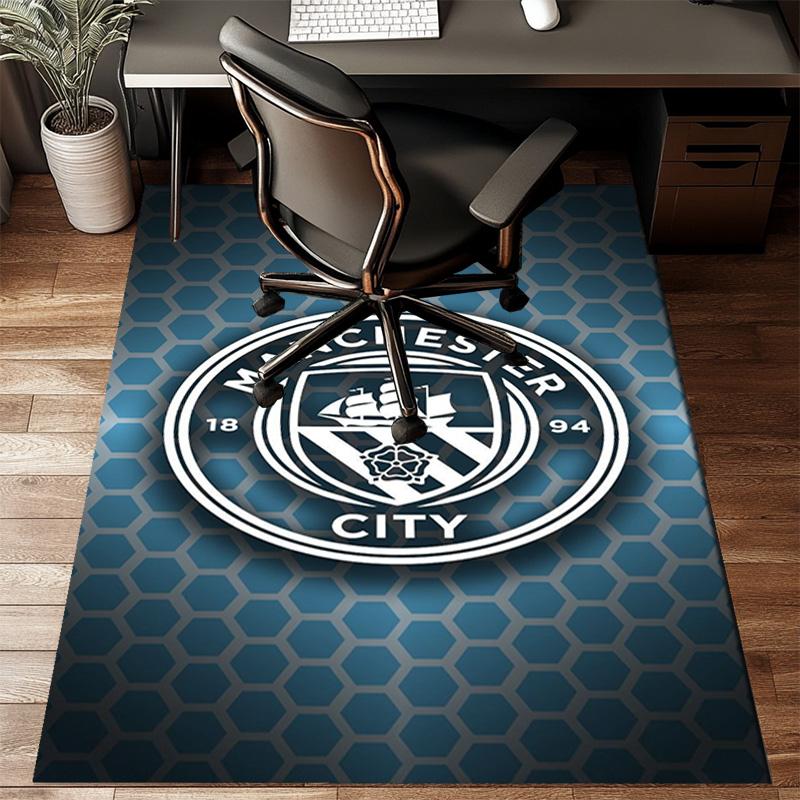 City Football Club Printed Office Carpet Chair Cushion  Entryway Rug, Rugs for Living Room, Bedroom Christmas gifts