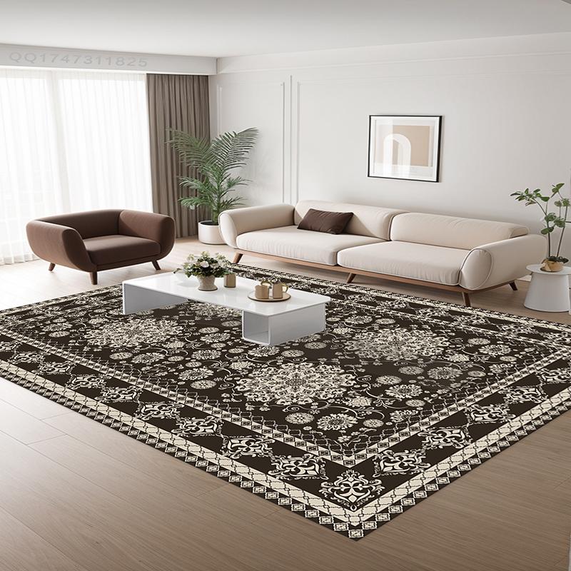 Perski Dywan do Salonu Geometryczny Retro Dywan Dekoracyjny na Dużą Powierzchnię Sypialnia Salon Zmywalny Antypoślizgowy Mata Podłogowa Łatwy do Czyszczenia