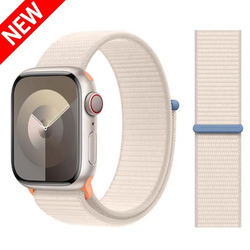 Cinturino in Nylon a Passante Per Apple Watch Bands 46mm 44mm 40mm 41mm 45mm 42mm Cinturino Originale iWatch Serie 11 10 SE 9 8 Ultra 3