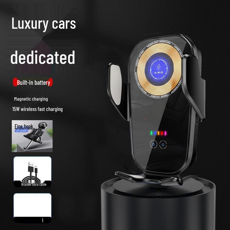 Wireless Charging Car Phone Holder & Mount with Suction Cup and Air Vent Support