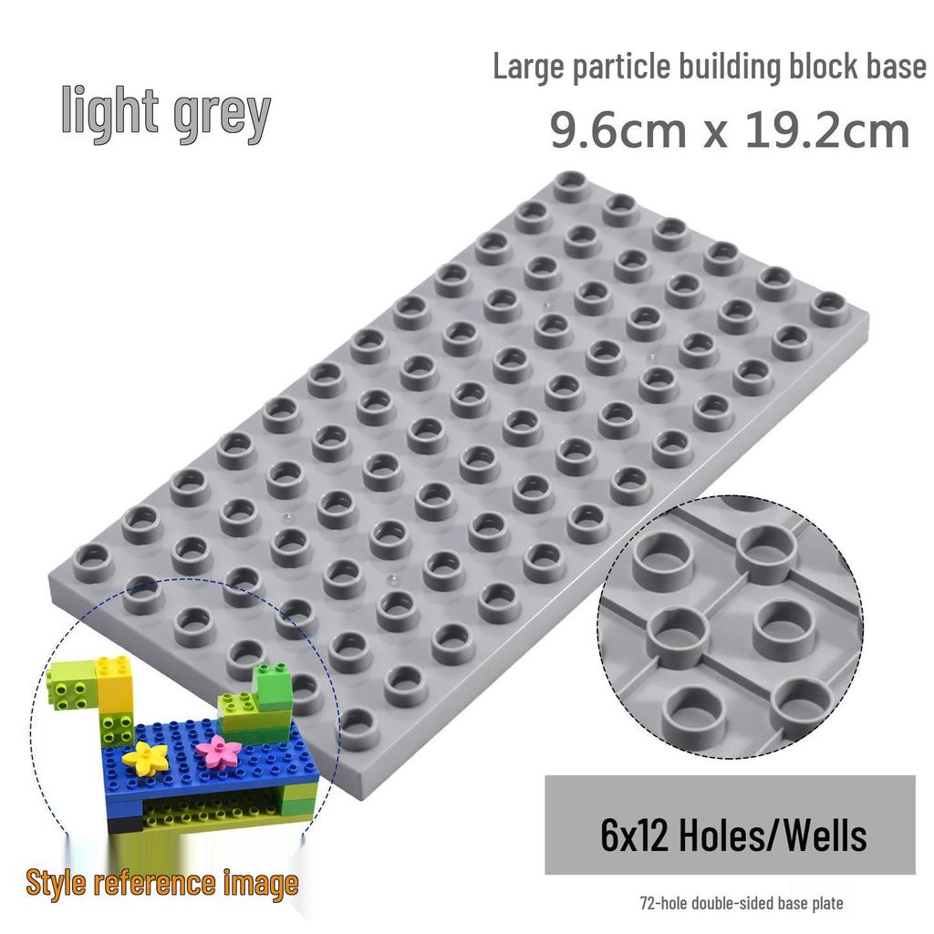 6x12 Double-Sided Large Particle Building Plate, Compatible with LEGO, Universal Road Assembly for Kids