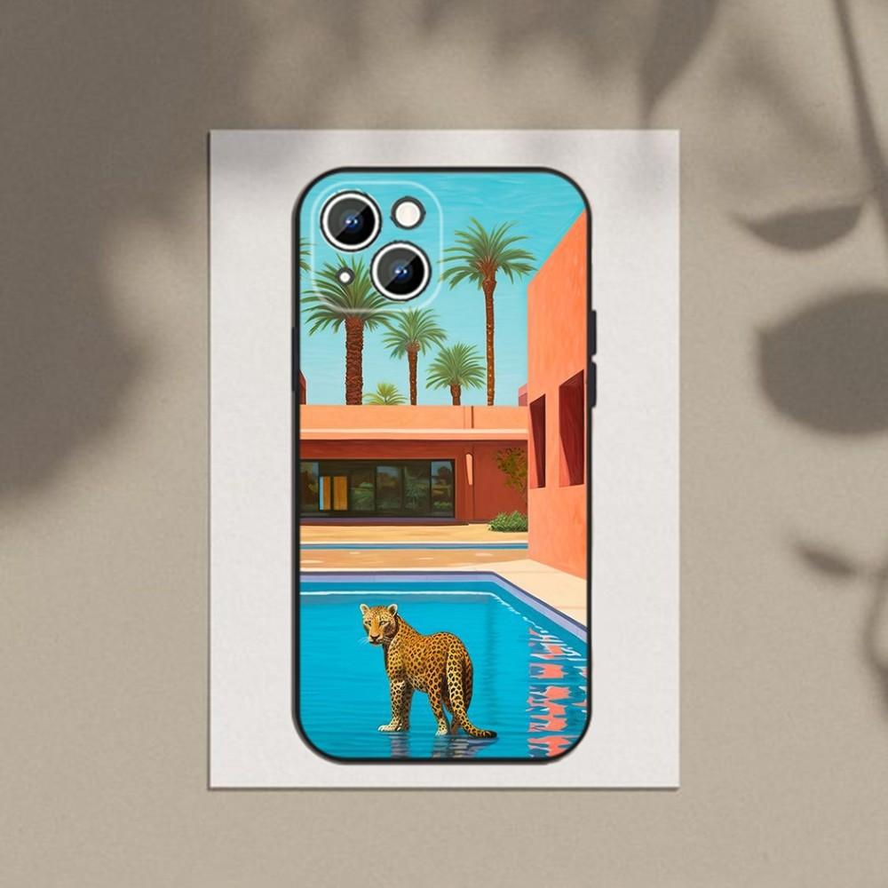 

D-David-Hockney Art Phone Case Phone Case For Apple iPhone 15,14,13,12,11,XS,XR,X,8,7,Pro,Max,Plus,mini Silicone Black Cover iPhone11PRO
