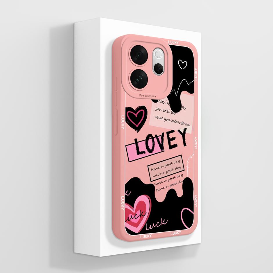 For VivoV70 V70Elite V70FE Case Love Heart Flower Dustproof Drop-Resistant Minimalist Protector For Vivo V70 FE Elite Capinha