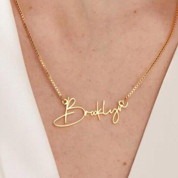 Hypoallergenic Stainless Steel Diy Name Plate Special Gift Necklace Personal Long-lasting Nameplate Jewelry