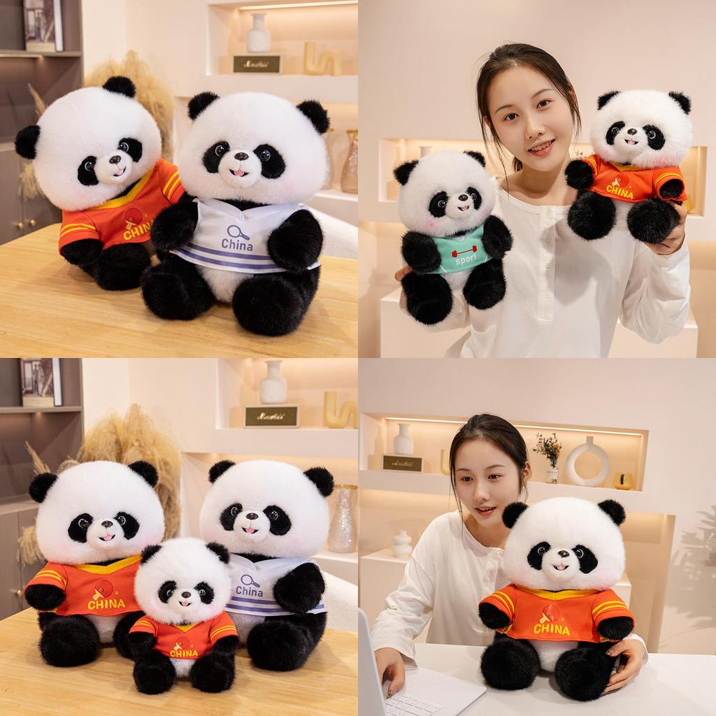 Entzückende Plüsch-Pandabär-Puppe Weiches Kuscheltier Niedliches Geschenk für Geburtstage und Souvenirs